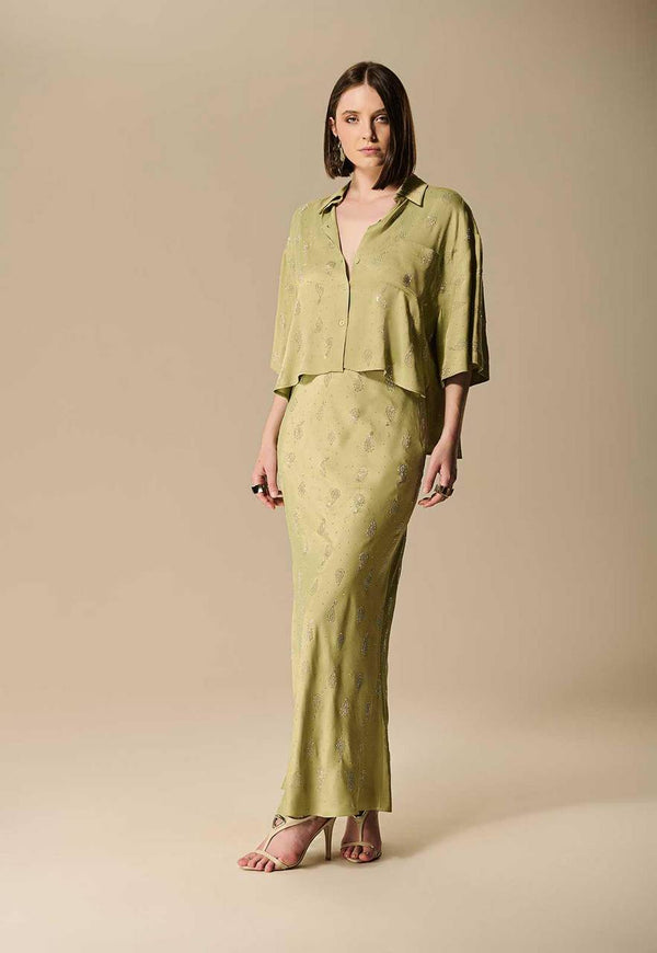 SAIA MIDI TRANSFER CASHMERE