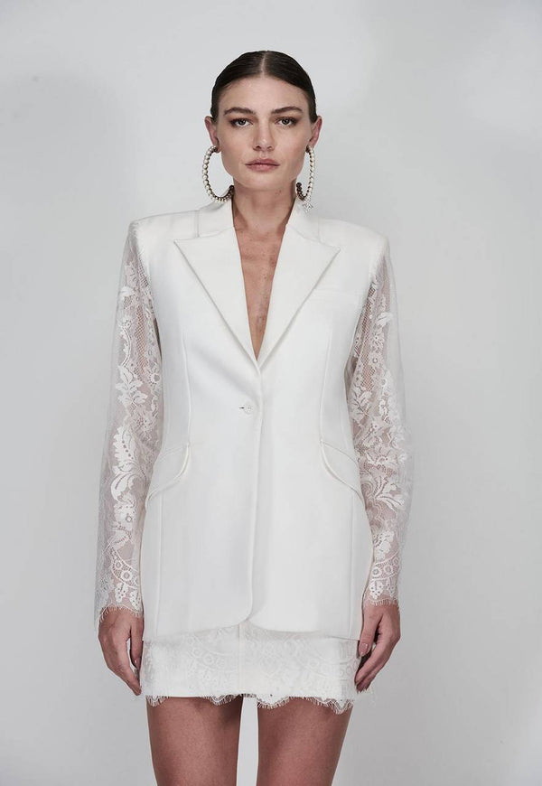 BLAZER DE ALFAIATARIA COM RENDA