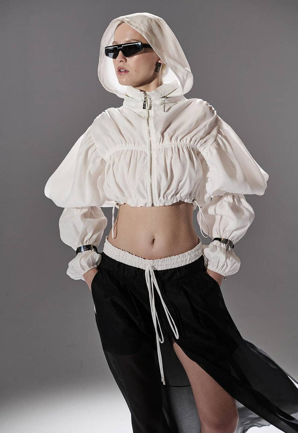 JAQUETA DE ORGANZA MANGA BUFANTE