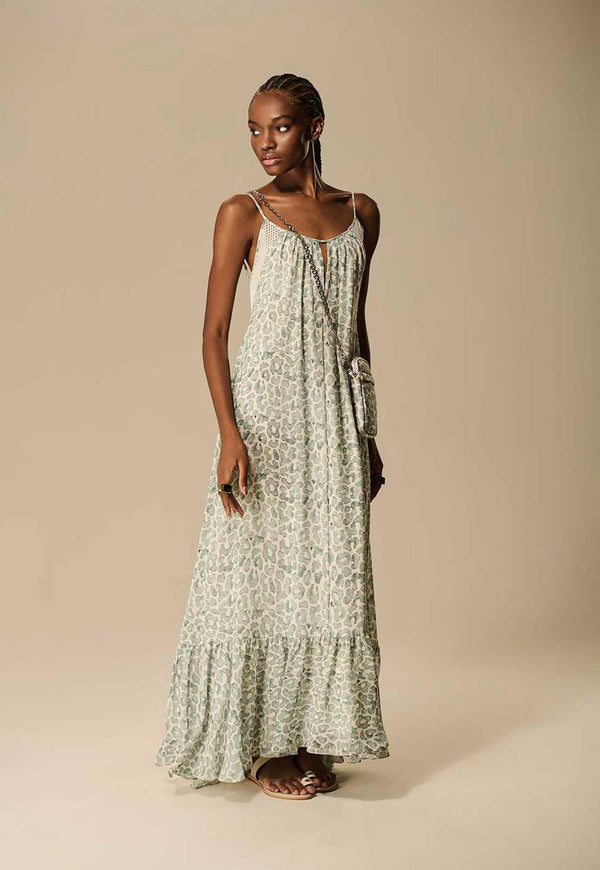 VESTIDO WASHED LEOPARD CAVA TELA