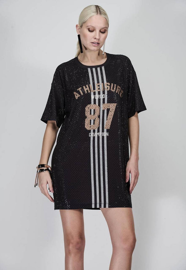 VESTIDO CURTO ATHLEISURE COM TRANSFER