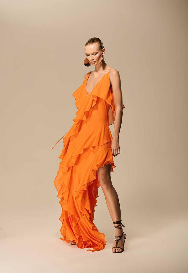 VESTIDO CHIFFON JABOUR DIAGONAIS