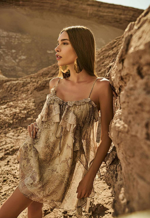 VESTIDO JABOTS BOHEMIAN