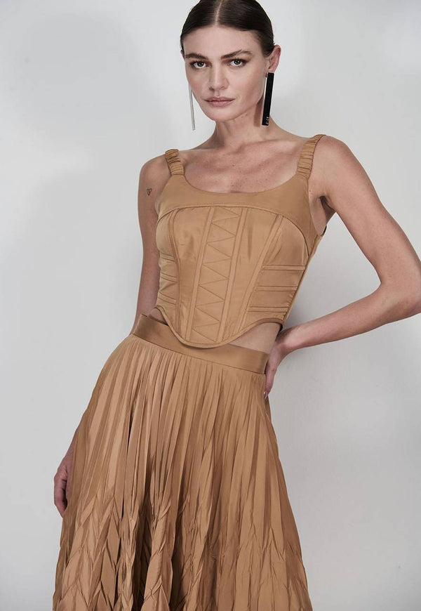 CORSELET DE NYLON PESPONTADO
