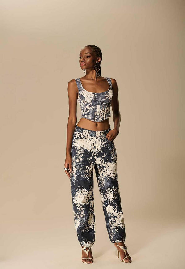 CALÇA COM PREGA ESSENCE BLUE