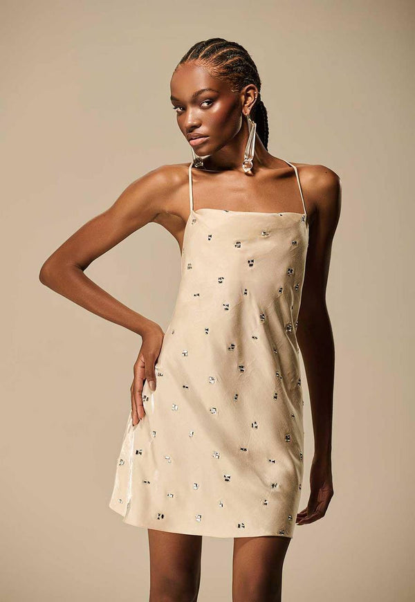 VESTIDO CURTO SPARKLING TRANSFER