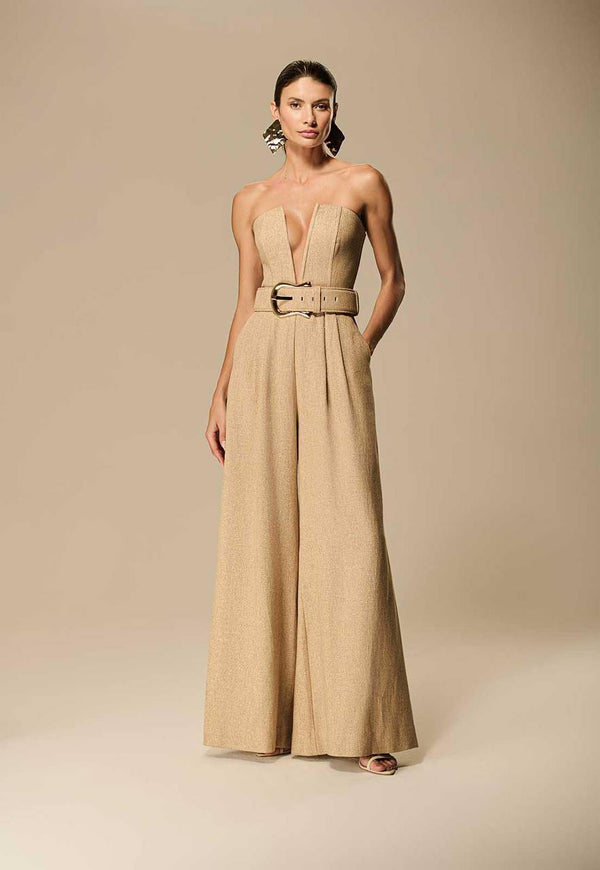 MACACÃO LINHO LUREX CINTO MAXI FIVELA