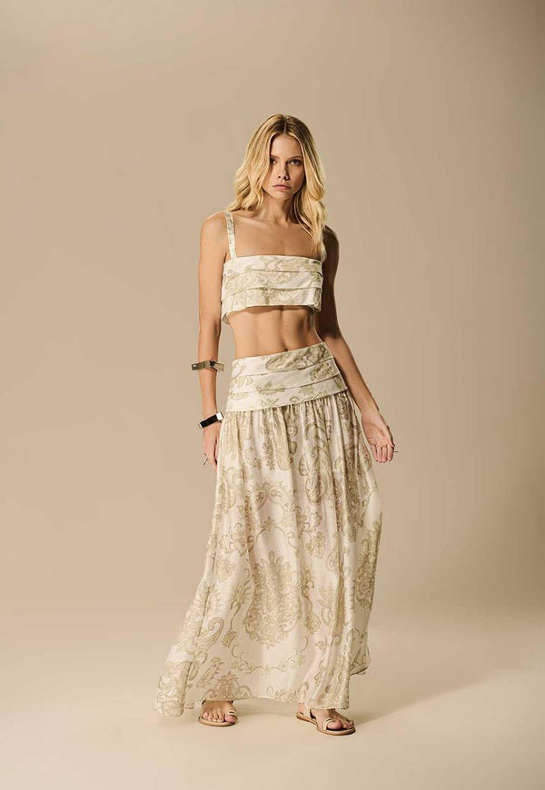 SAIA ORGANZA PAISLEY