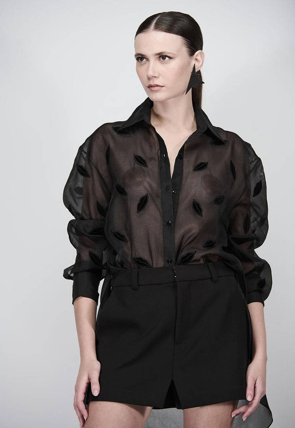 CAMISA DE ORGANZA BISOUS