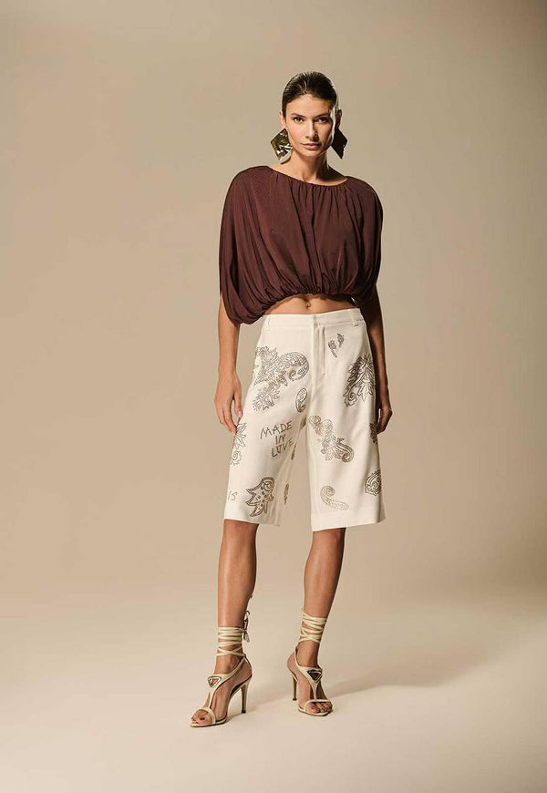 BLUSA JERSEY DRAPEADA