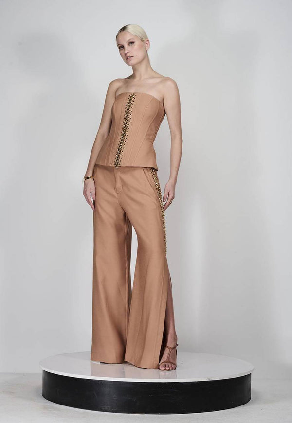 CALÇA DE ALFAIATARIA MAXI CHAIN