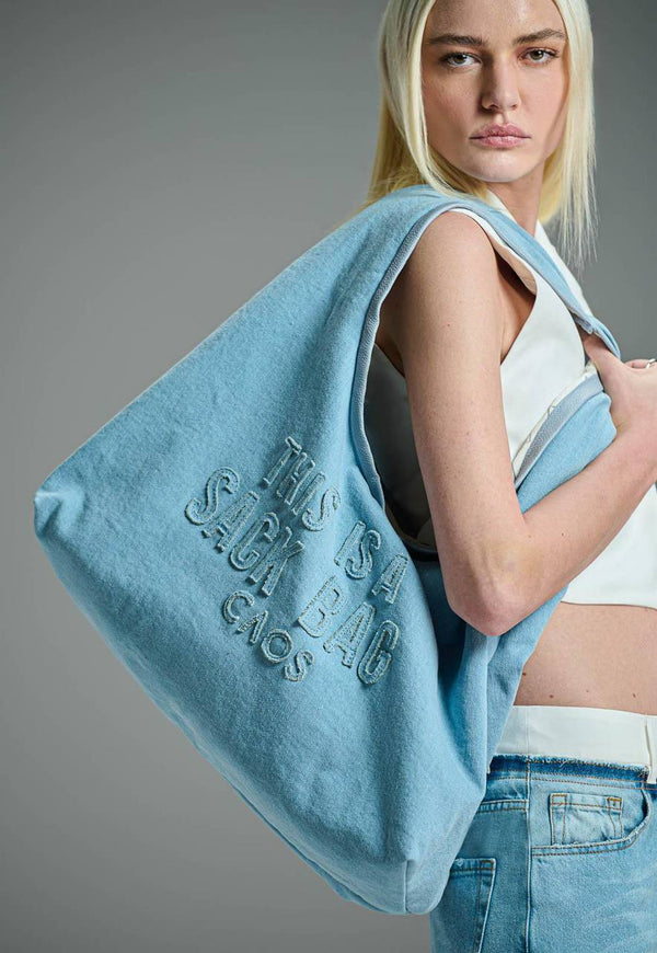 BIG SHOULDER BAG JEANS