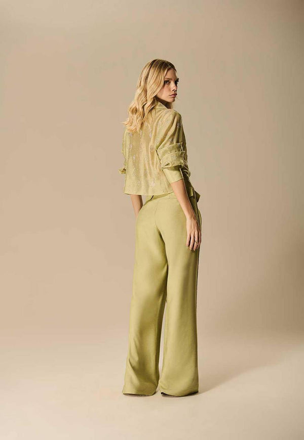 CALÇA ALFAIATARIA BORDADO CORRENTES LATERAIS