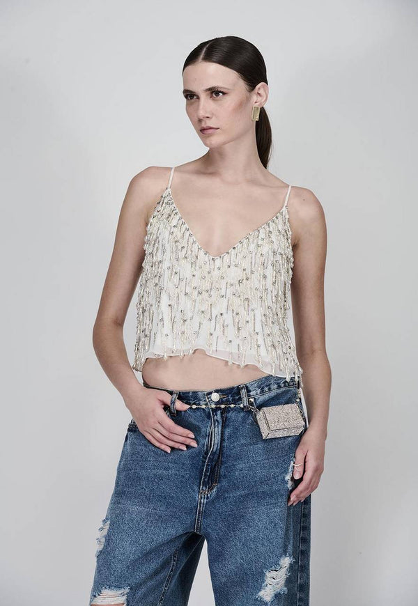 BLUSA BORDADO PEARL DROPS