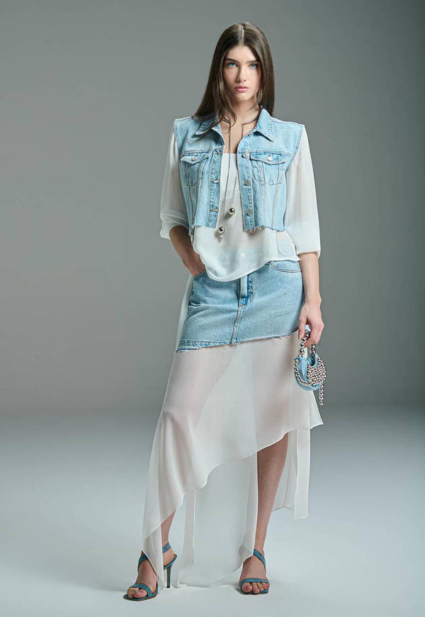 SAIA JEANS COM CHIFFON
