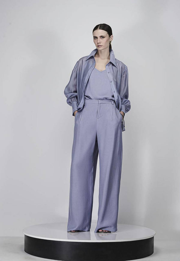 CONJUNTO CALÇA REGATA E CAMISA ORGANZA