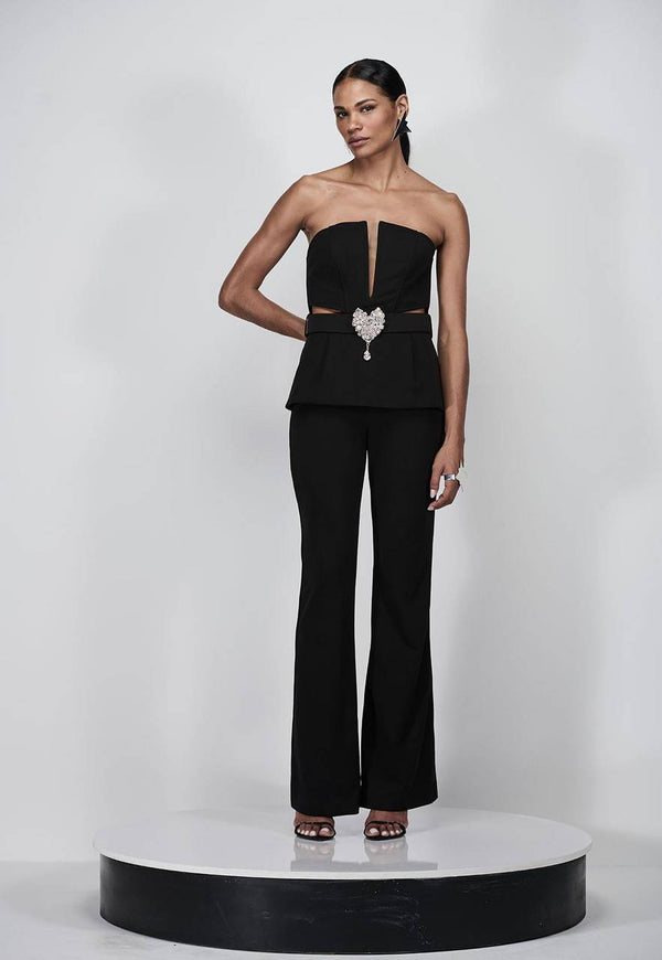 MACACÃO SEM ALÇAS COM CINTO BRIGHT HEART