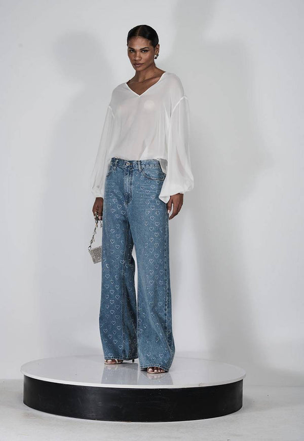 BATA DE CHIFFON MANGA BUFANTE