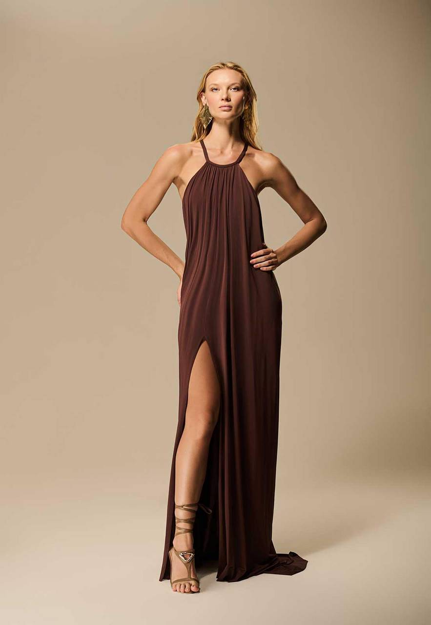 VESTIDO VISTA LATERAL PASSANTE KNEADED COSTAS