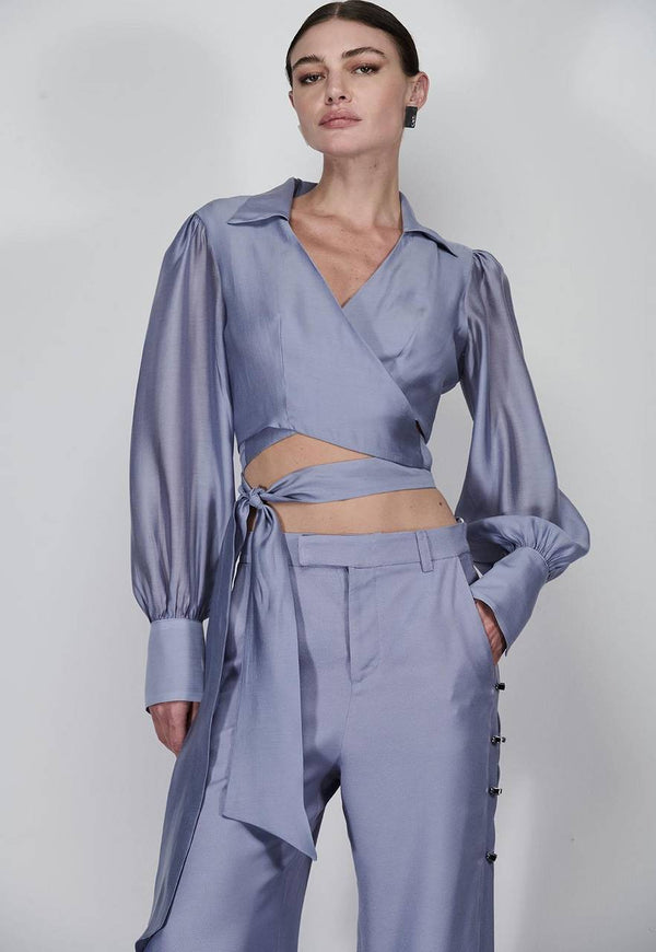 CAMISA DE ORGANZA TRANSPASSADA