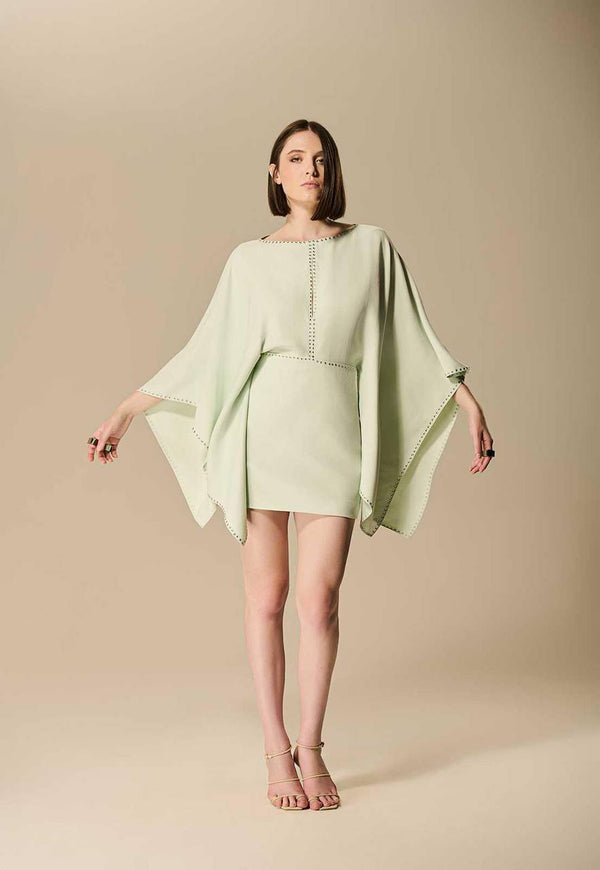 VESTIDO MAXI MANGAS TRANSFER DEPTH
