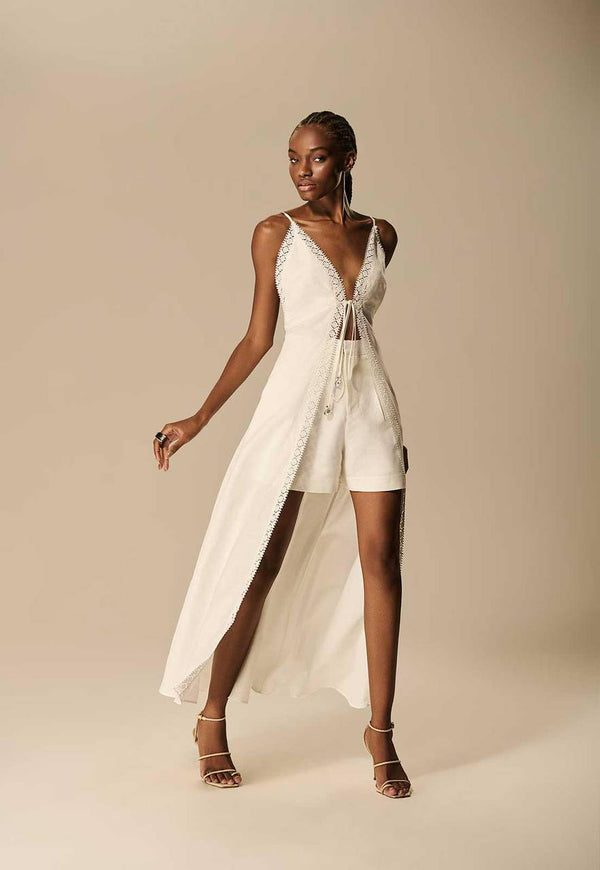 CONJUNTO VESTIDO AMARRAÇÃO E SHORT MIX NATURE