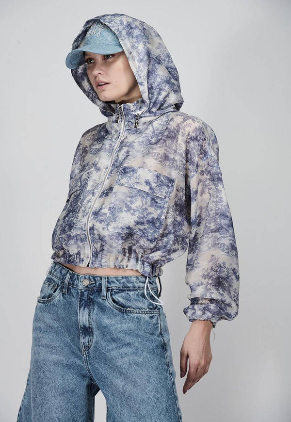 JAQUETA CROPPED DE ORGANZA TOILE