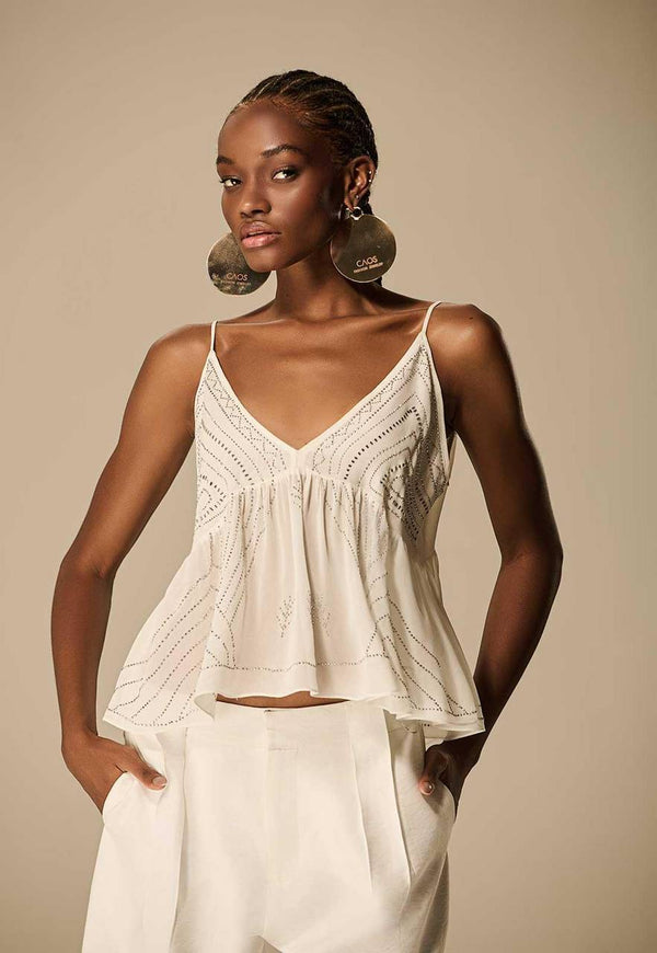 BLUSA DECOTE V COM TRANSFER