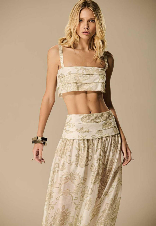 TOP ORGANZA PAISLEY CAMADAS