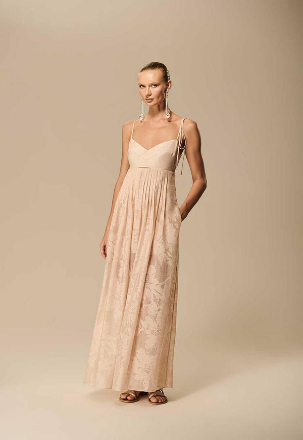 VESTIDO DEVORÊ PREGAS VISTA COSTAS