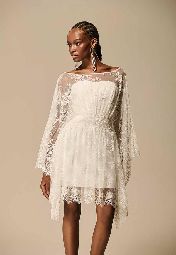 VESTIDO TOMARA QUE CAIA SOBREPOSIÇÃO RENDA