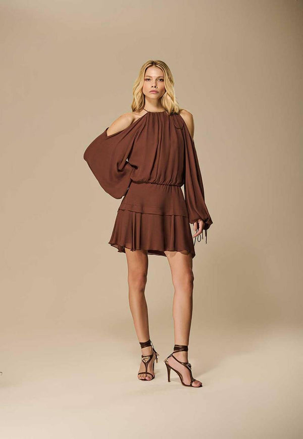 VESTIDO PALA SAIA ABERTURA OMBROS