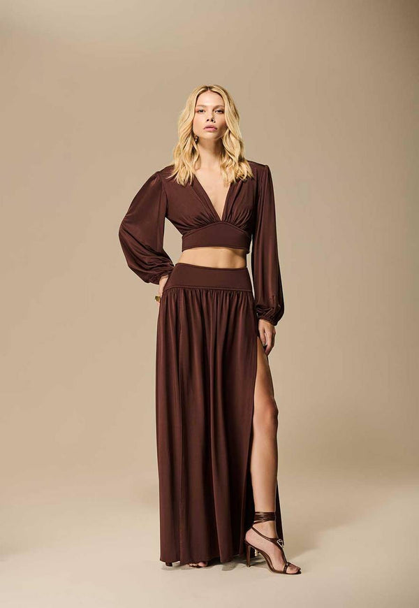 CONJUNTO BLUSA E SAIA PALA PRENE