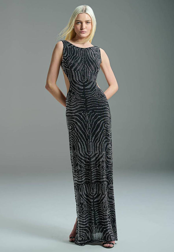 VESTIDO LONGO ZEBRA CRYSTAL