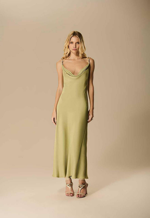 VESTIDO DEGAGÊ ALÇAS BORDADAS