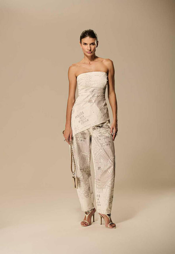 CONJUNTO BLUSA E CALÇA ESTAMPA LIBERTÉ